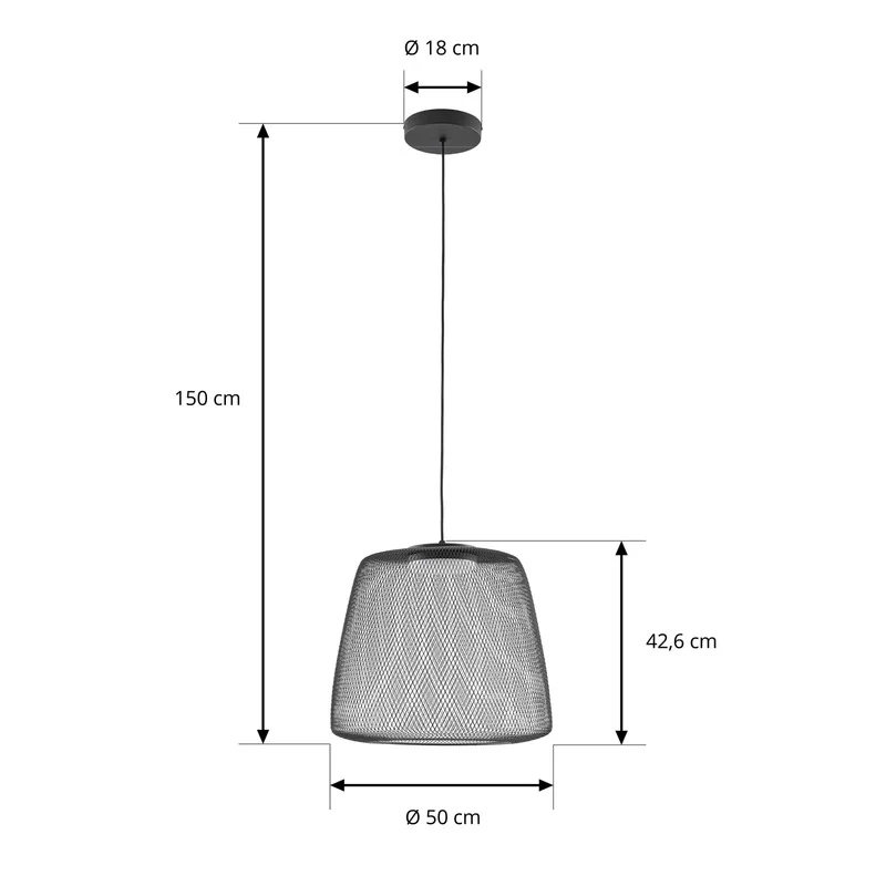 B-Ware Lucande Außenhängelampe Korvyn LED Gartenlampe dimmbar schwarz Ø50cm IP44 3000K