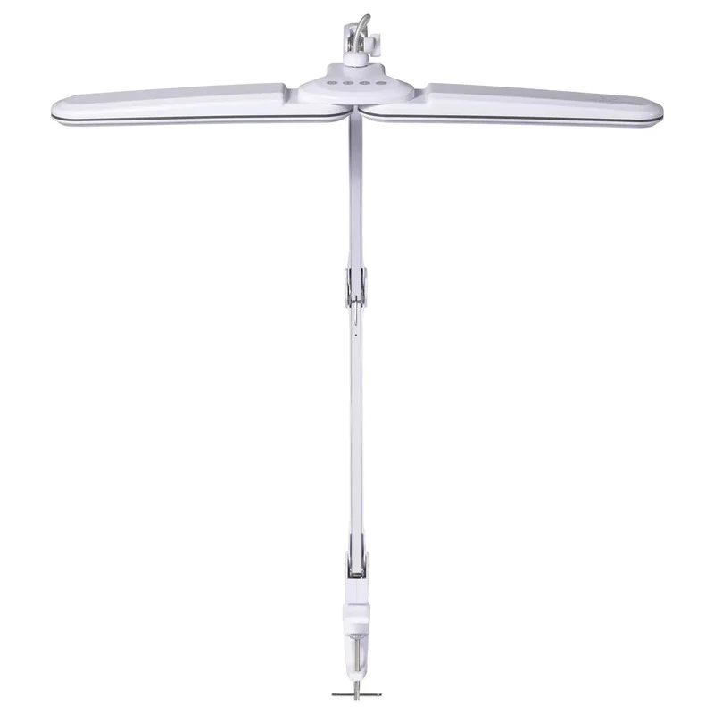 B-Ware Renkforce Klemmleuchte LED RF-7165304 dimmbar 18W warmweiß grau 850x690mm Lampe