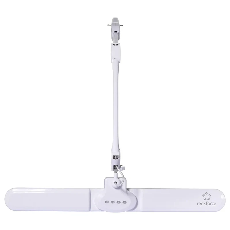B-Ware Renkforce Klemmleuchte LED RF-7165304 dimmbar 18W warmweiß grau 850x690mm Lampe