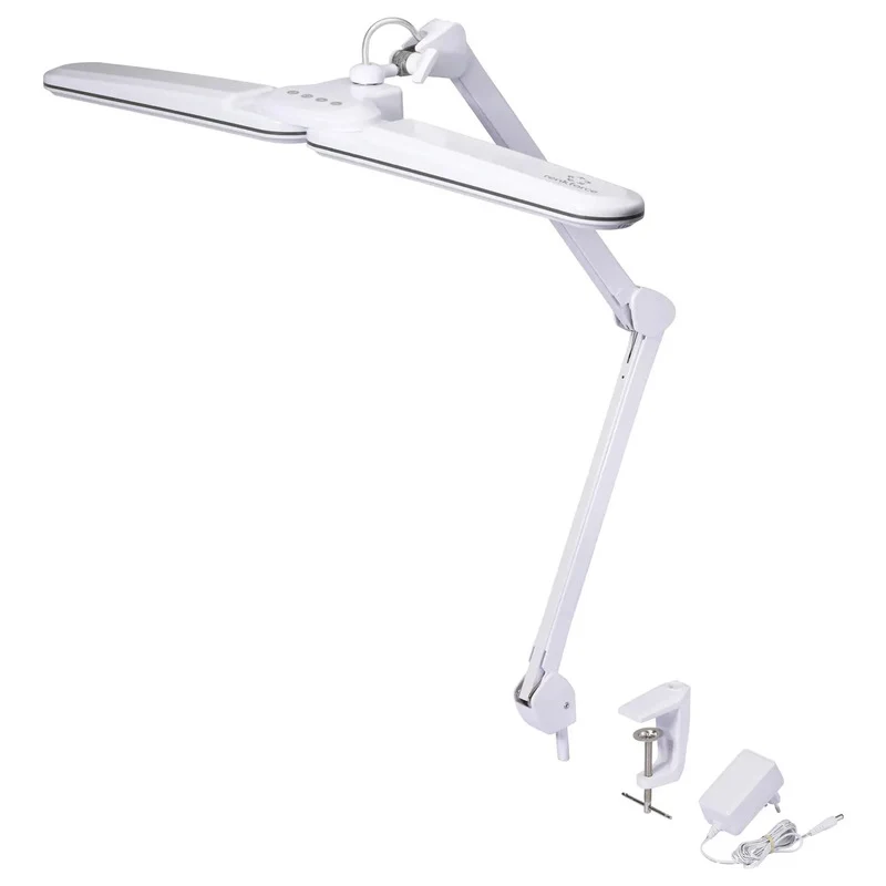 B-Ware Renkforce Klemmleuchte LED RF-7165304 dimmbar 18W warmweiß grau 850x690mm Lampe