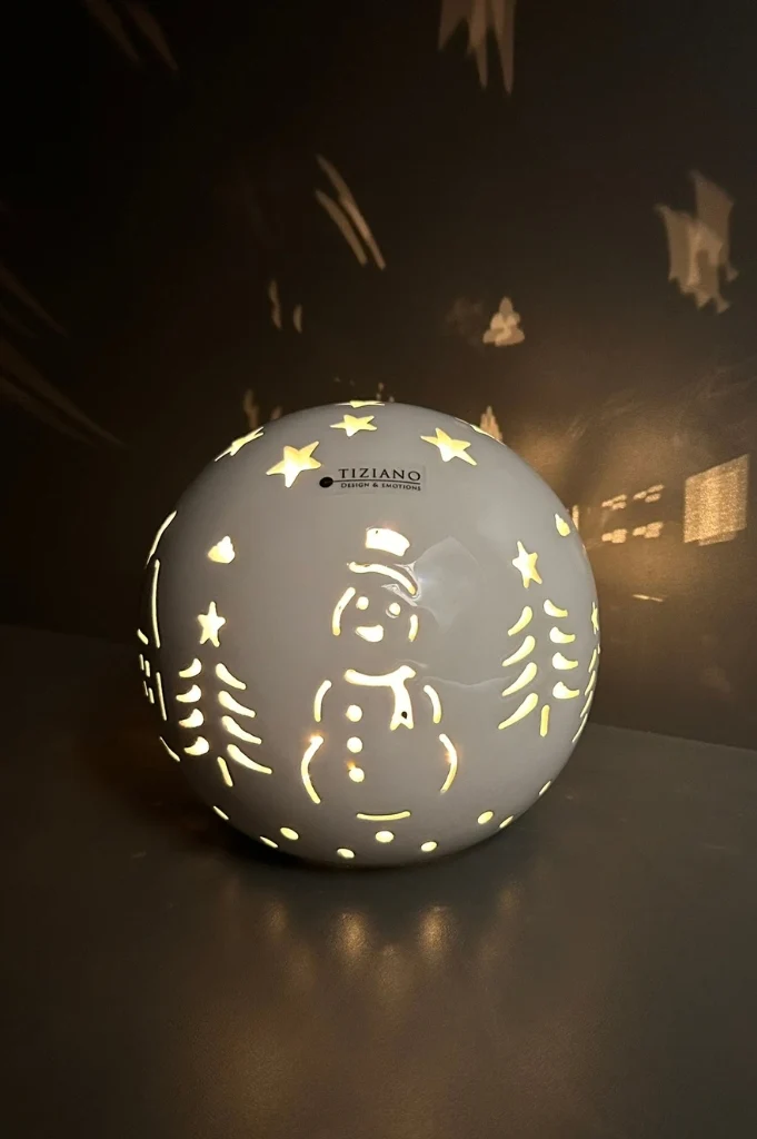 Deko Lichtkugel Rivello LED Schneelandschaft