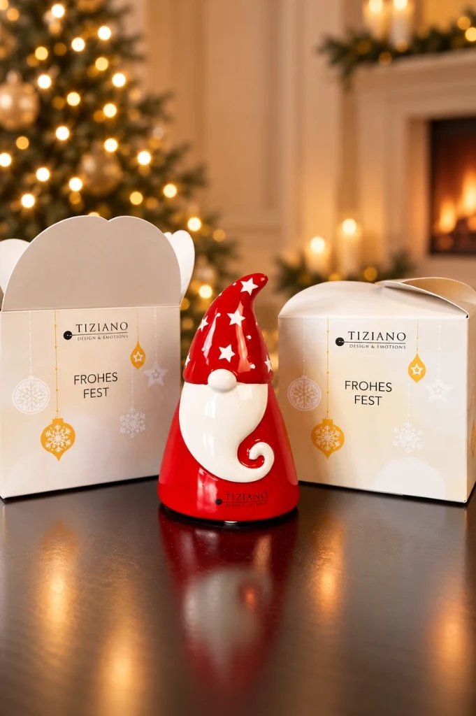 Deko Würfelbox mit Santa Gabriel rot