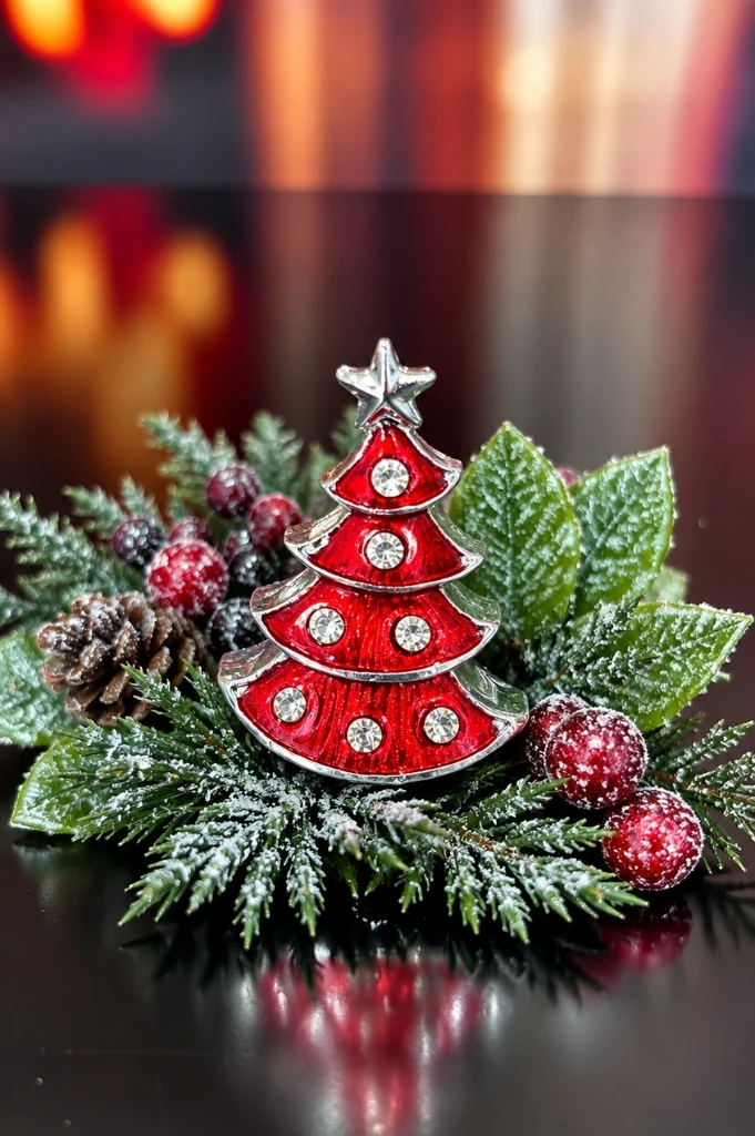 2er Set Deko Weihnachtesbaum pearl farbig sortiert