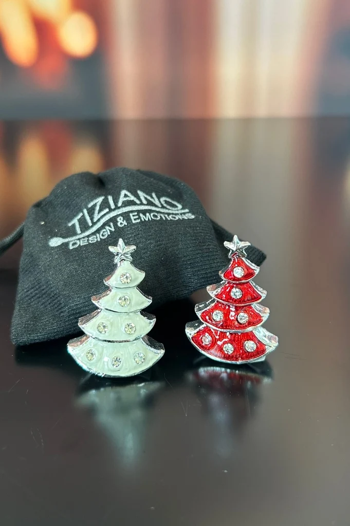 2er Set Deko Weihnachtesbaum pearl farbig sortiert