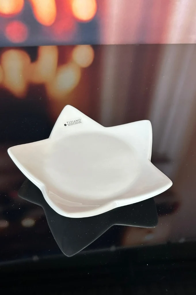 Sternschale Stella flach creme-weiß
