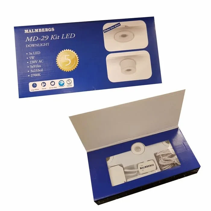 3er Set Mini LED Spots MD-29 – Einbau & Aufbau, dimmbar, Weiß, IP44 (36 mm)