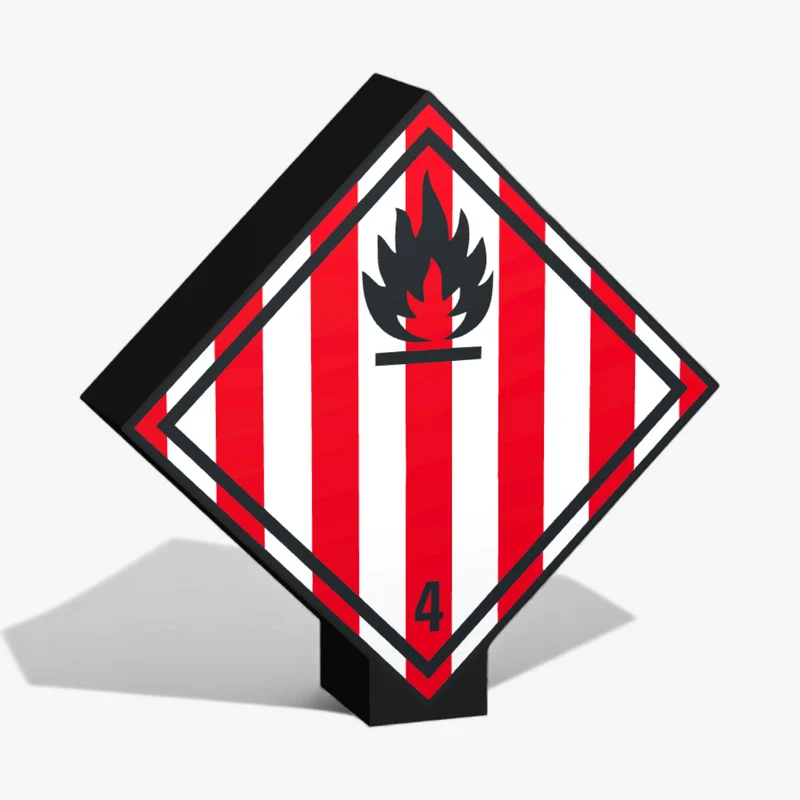 Entzündbare feste Stoffe Klasse 4.1 Lampe
