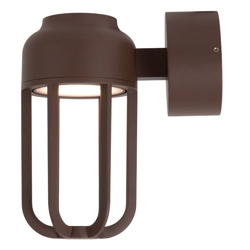 LED-Außenwandleuchte Wells IP54 Rostfarben