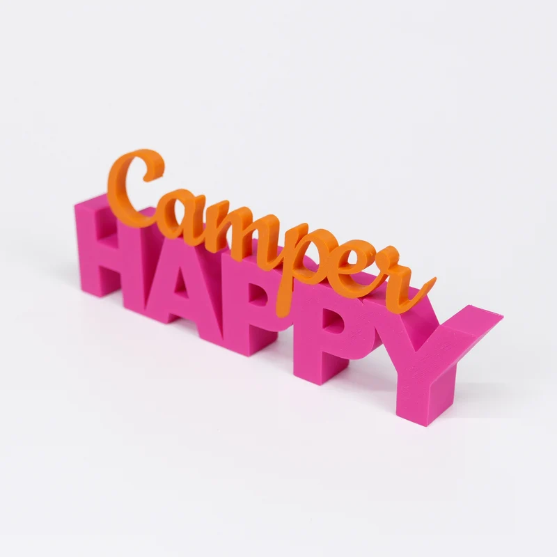 HAPPY Camper Schriftzug Deko 3D Aufsteller