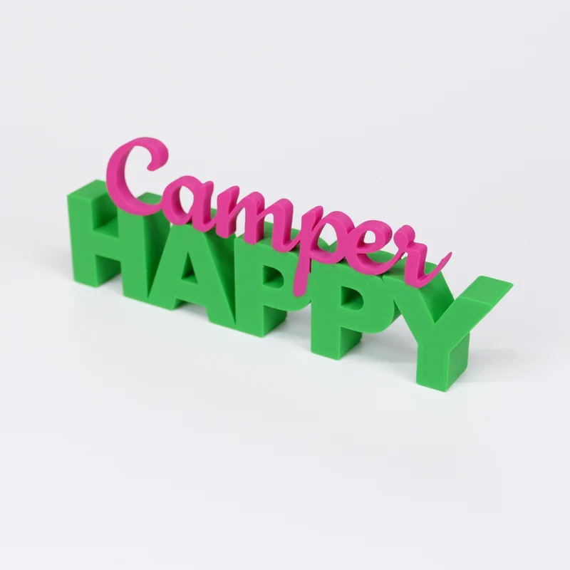 HAPPY Camper Schriftzug Deko 3D Aufsteller
