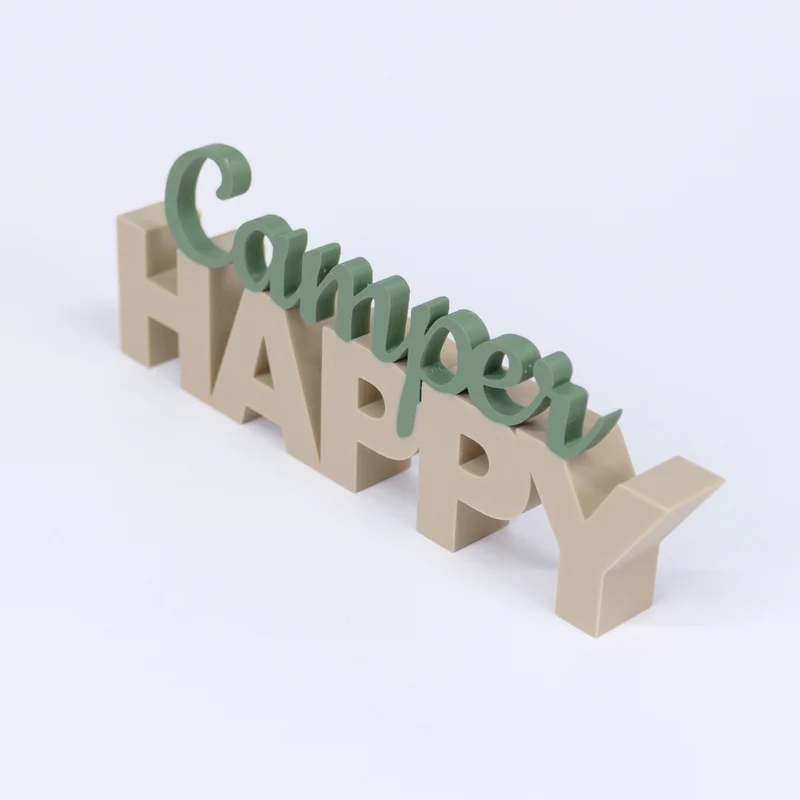 HAPPY Camper Schriftzug Deko 3D Aufsteller