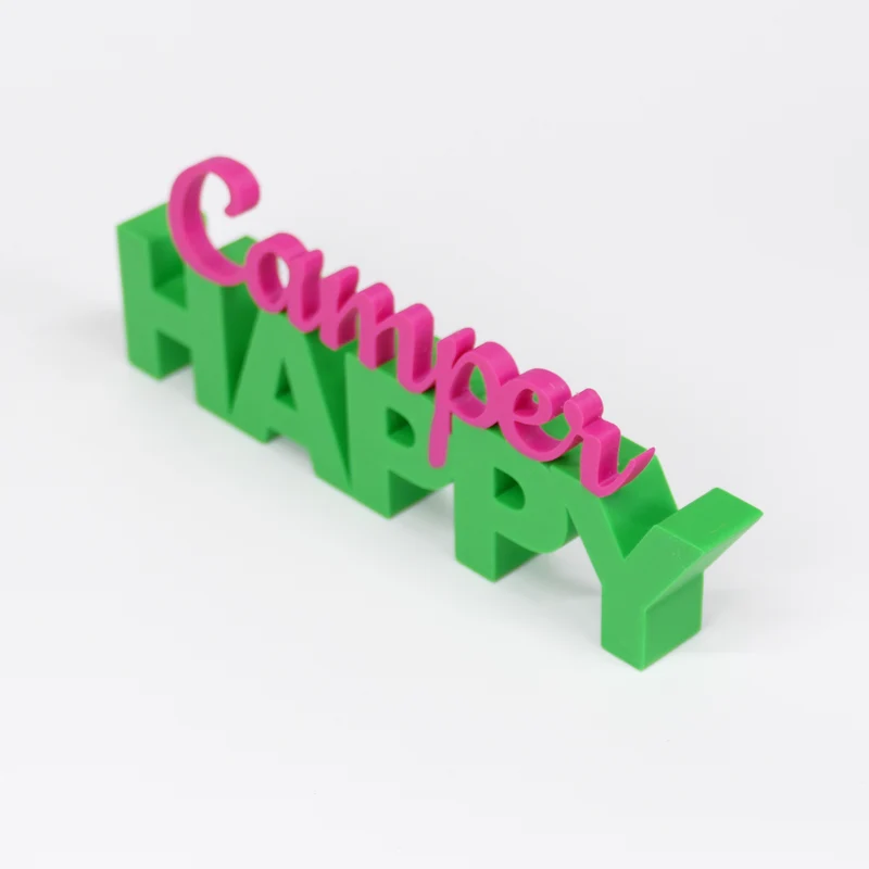 HAPPY Camper Schriftzug Deko 3D Aufsteller
