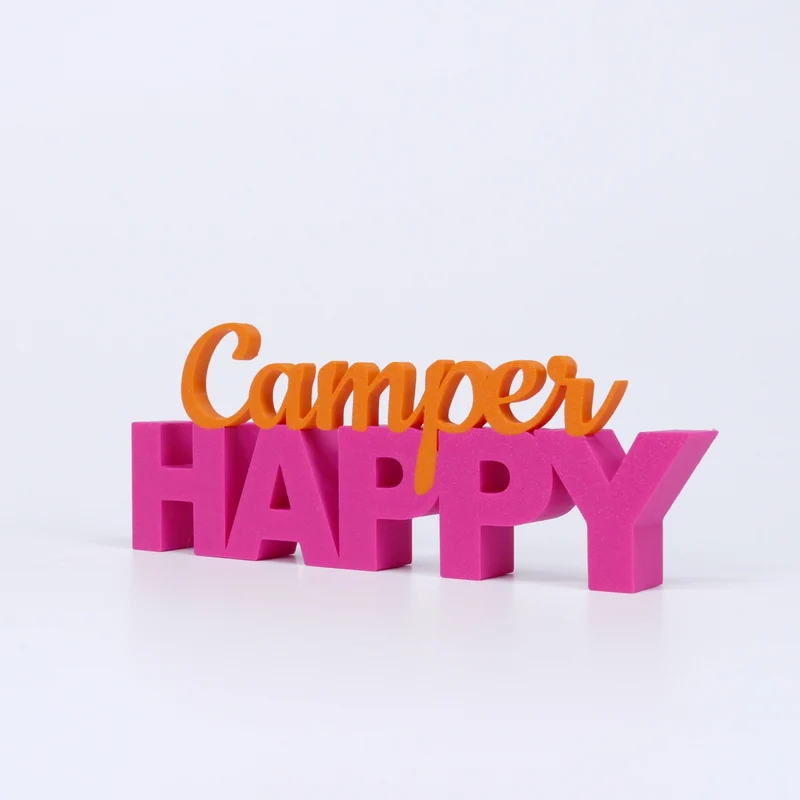 HAPPY Camper Schriftzug Deko 3D Aufsteller