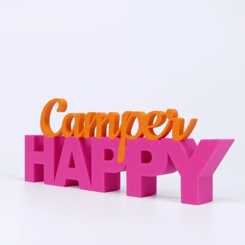 HAPPY Camper Schriftzug Deko 3D Aufsteller