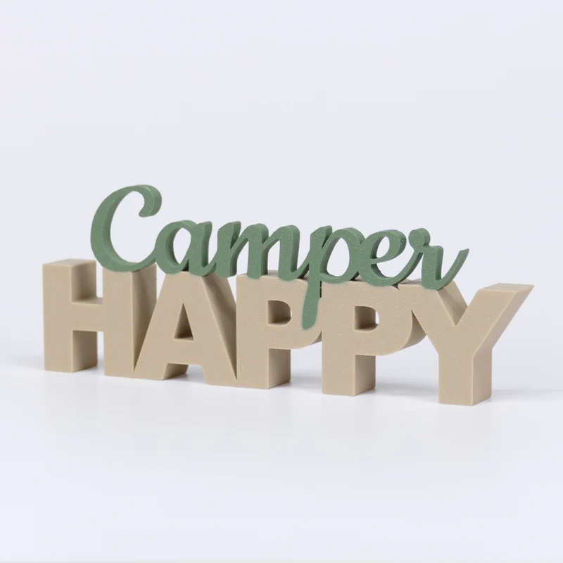 HAPPY Camper Schriftzug Deko 3D Aufsteller