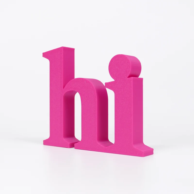 hi Schriftzug Deko 3D Aufsteller