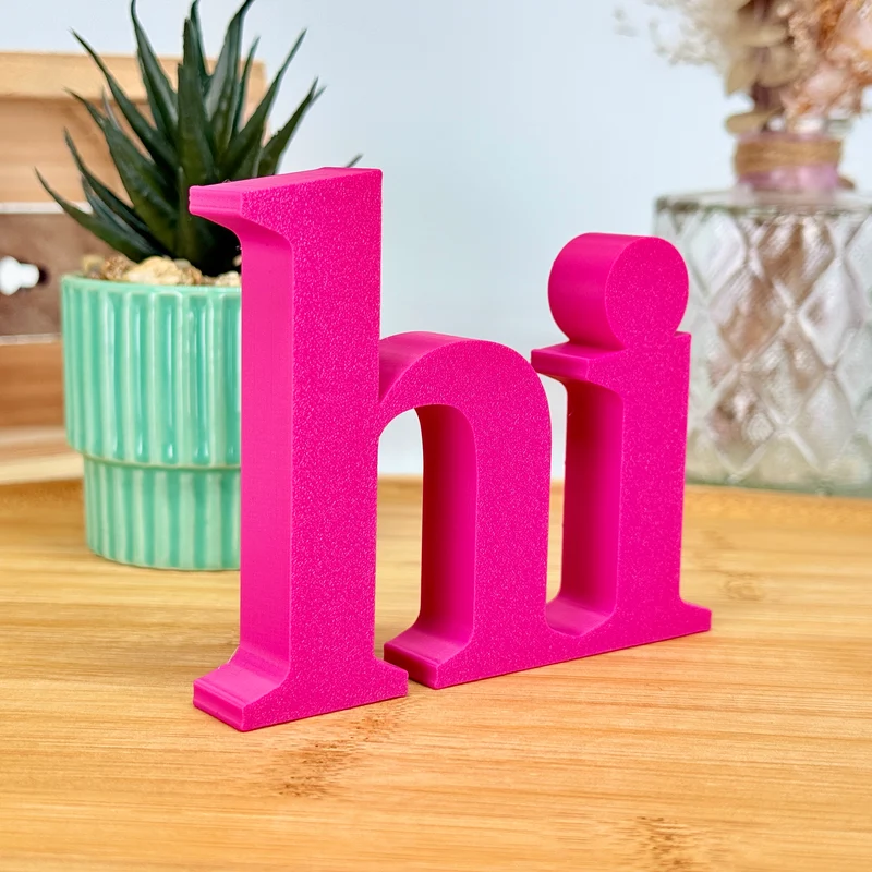 hi Schriftzug Deko 3D Aufsteller