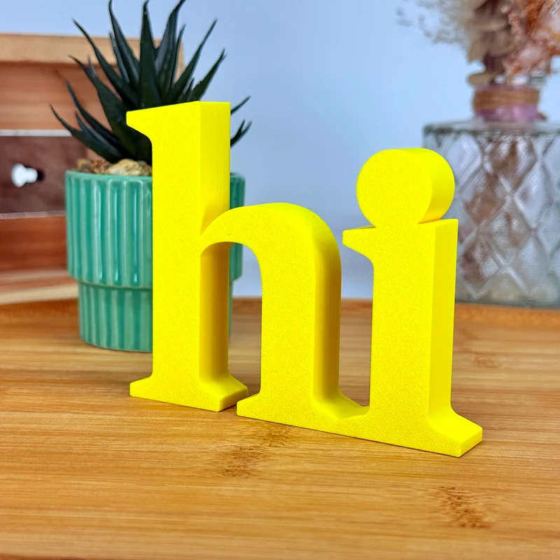 hi Schriftzug Deko 3D Aufsteller