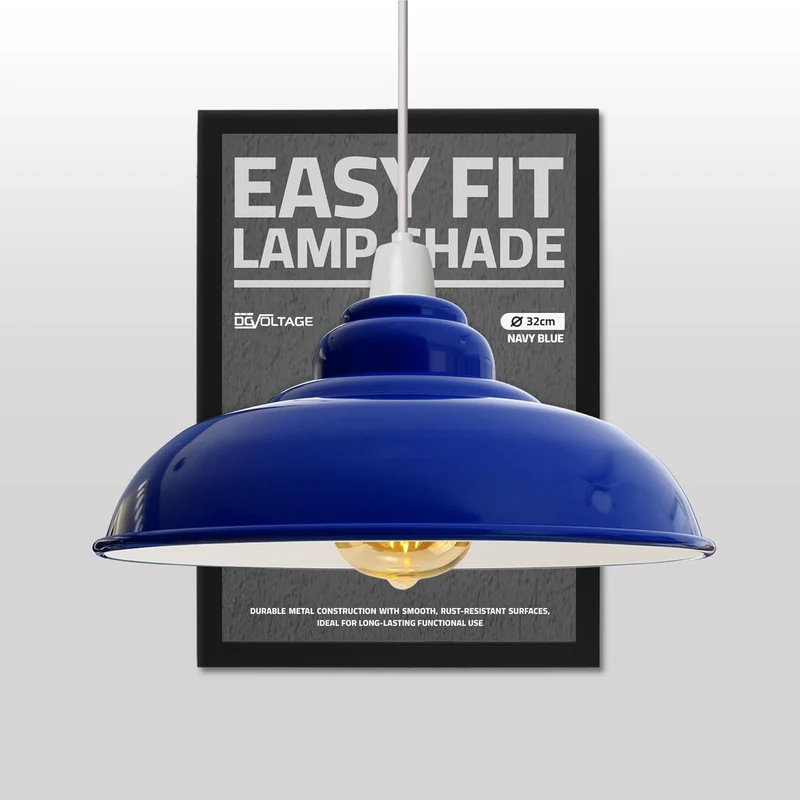 Bunter E27 Lampenschirme – Easy Fit für Decke & Wand | Ø 32cm ~3251