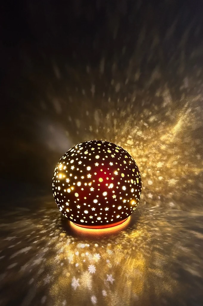 Deko Lichtkugel LED Sterne rot