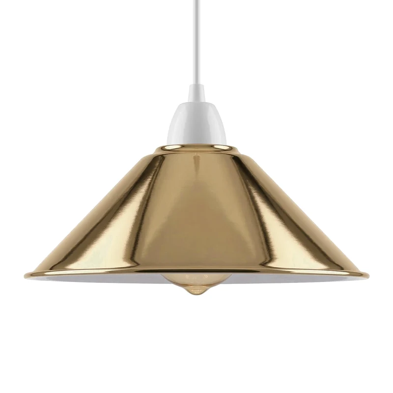 Industrielle Metallwandleuchte – Lampenschirm im Vintage-Stil mit reduzierter Platte~3426