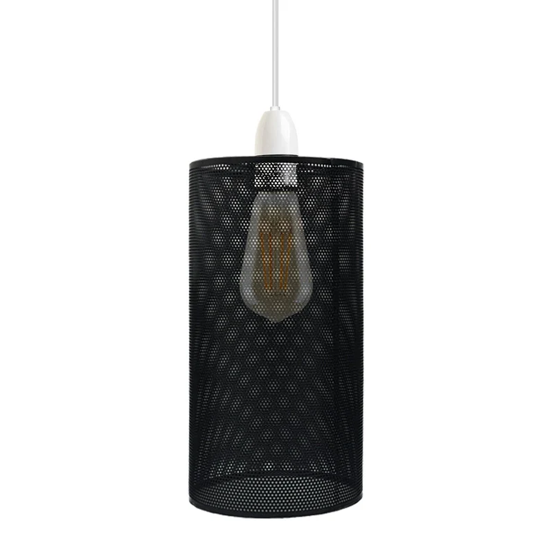 Abat-jour vintage en forme de cage en métal Suspension en métal Lampe