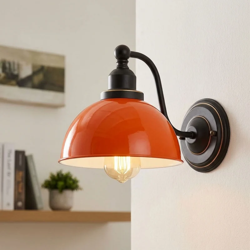 Vintage Farmhouse Wandleuchte – Industrie Wandlampe Bett | Ø 21cm | E27 ~3822