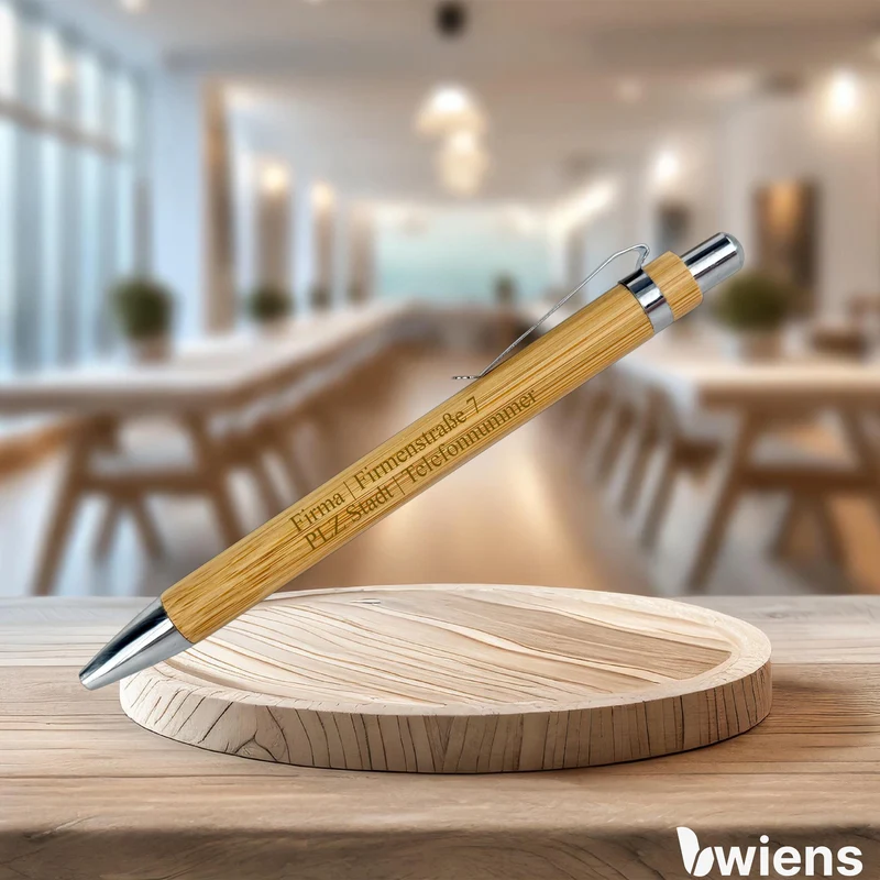 Personalisierter Holz Kugelschreiber mit Gravur