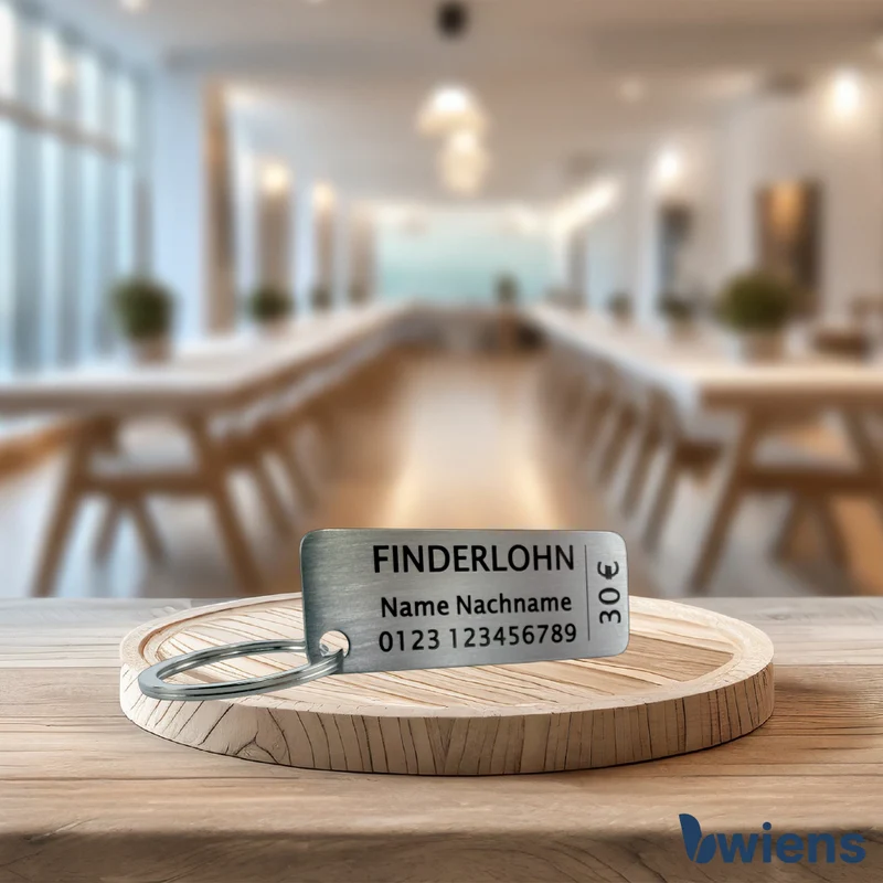 Schlüsselanhänger Finderlohn Personalisierbar