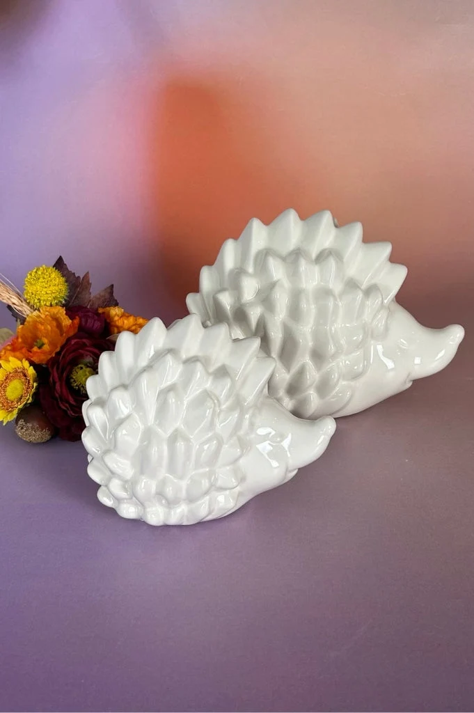 Deko Figur Igel Max weiß-creme