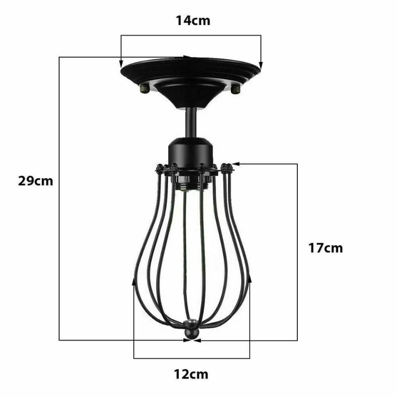 Drahtgestell lampenschirm mit balloon schwarze wandlampen~3050