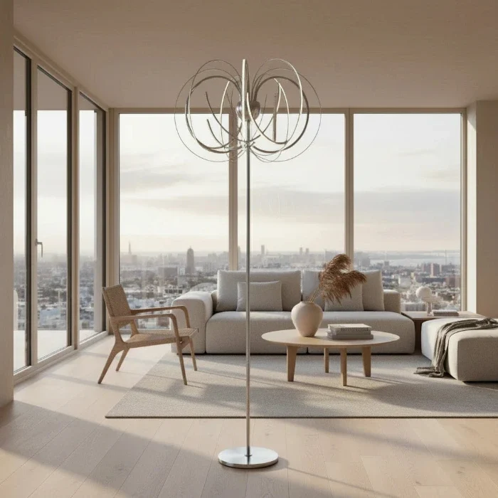 Design LED Stehlampe APPLES – geschwungen, dimmbar, warmweiß, 167 cm von Sompex