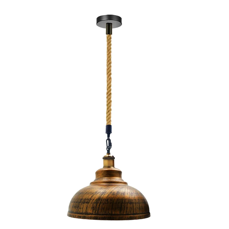 Gutsherrenlampe Seil – Industrie Vintage Pendelleuchte Kücheninsel | Ø 29cm | E27 ~3028