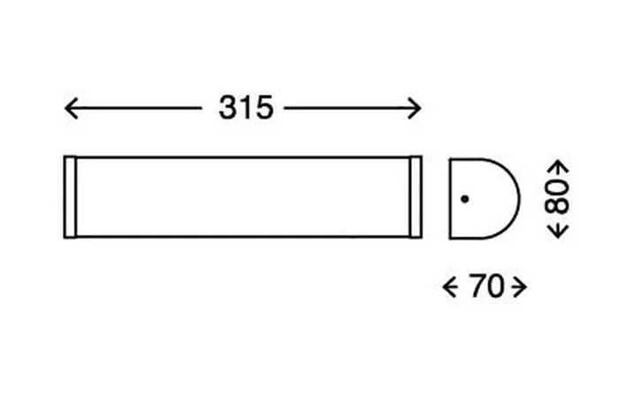 Bad Wandleuchte Milchglas Spiegellampe 2x E14 – 31,5 cm – IP23 Badezimmer Spiegelbeleuchtung