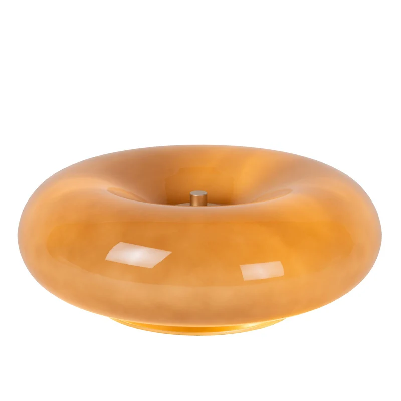Tischlampe Sentino 3-flammig mit Schirm aus Glas Ø 29,5cm