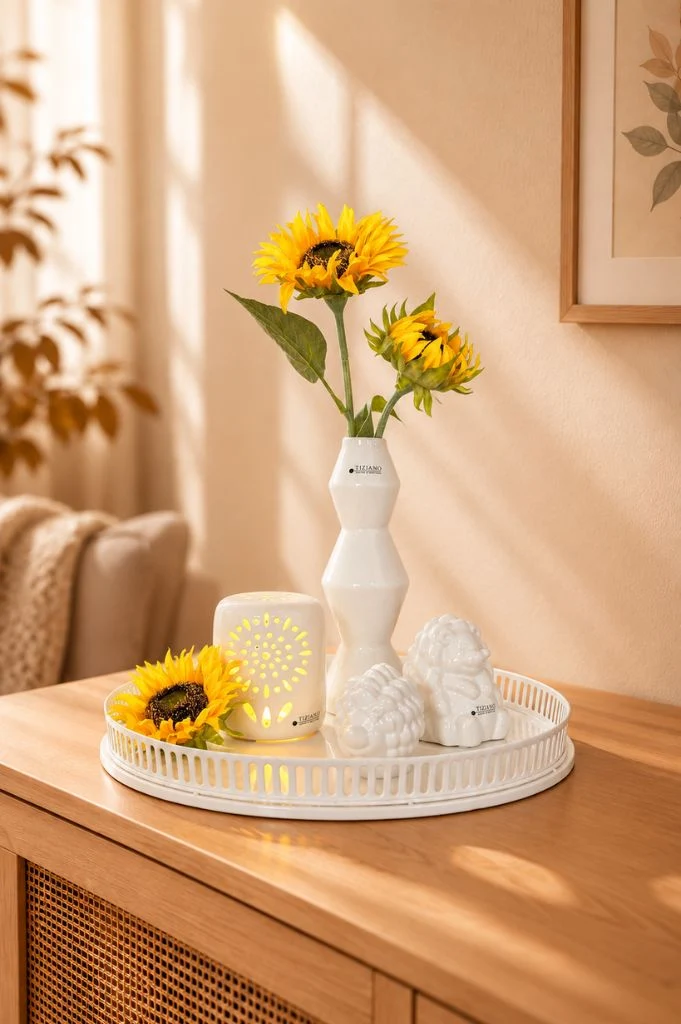 Dekoset Metallschale Canneto mit Vase Silandro+Igel Max