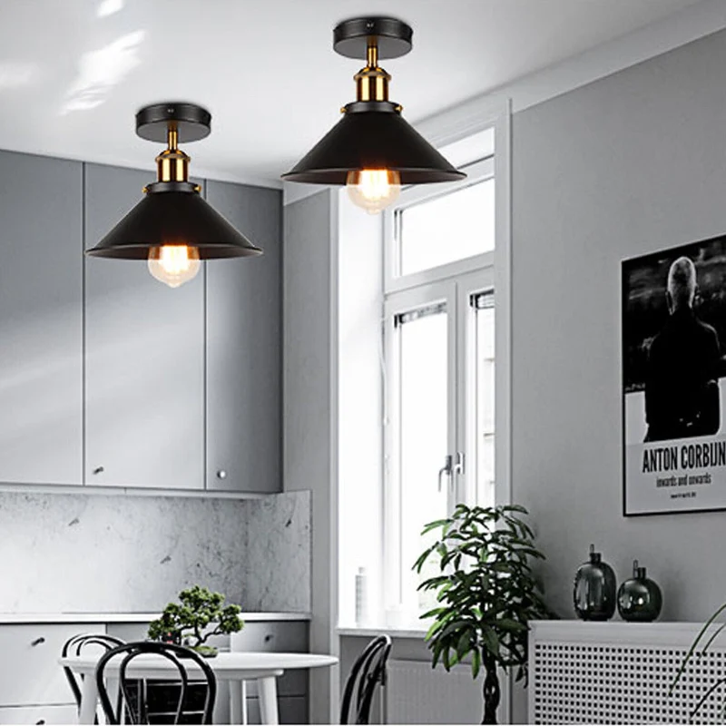 Schwarze LED Deckenlampen 22cm für Küche & Flur~2990