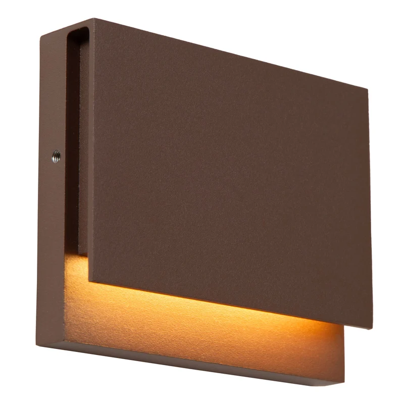 LED-Außenwandleuchte Lomar IP54 Rostfarben 11cm