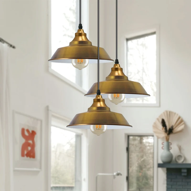 3-flammige Hängelampe Vintage Bunte Pendelleuchte ~ 3191