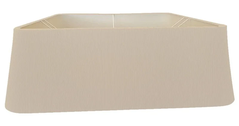 XXL Lampenschirm Plissee creme quadratisch mit Sichtblende