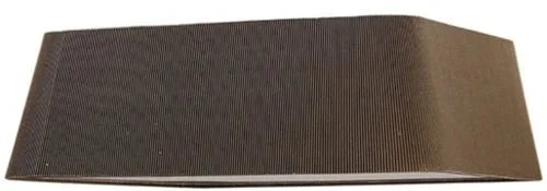 XXL Lampenschirm Plissee braun quadratisch mit Sichtblende