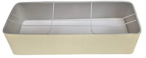 XXL Lampenschirm Plissee creme rechteckig mit Sichtblende