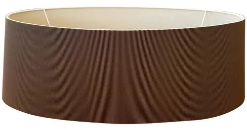 XXL Lampenschirm oval Plissee braun 90 cm für Hängelampe