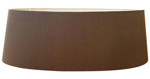 XXL Lampenschirm oval Plissee braun 90 cm für Hängelampe
