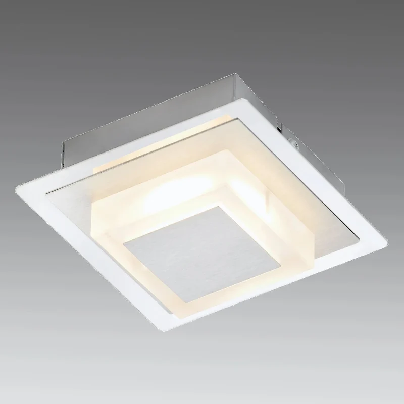 Kleine LED Wand- & Deckenleuchte Aufputz-Spot 12x12cm eckig