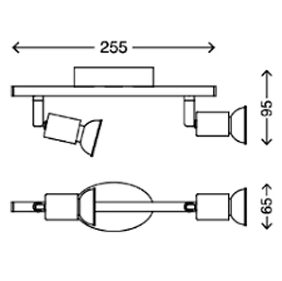 Briloner SIMPLE LED Deckenstrahler 2-flammig weiß – schwenk- & drehbar, GU10 LED 3W warmweiß