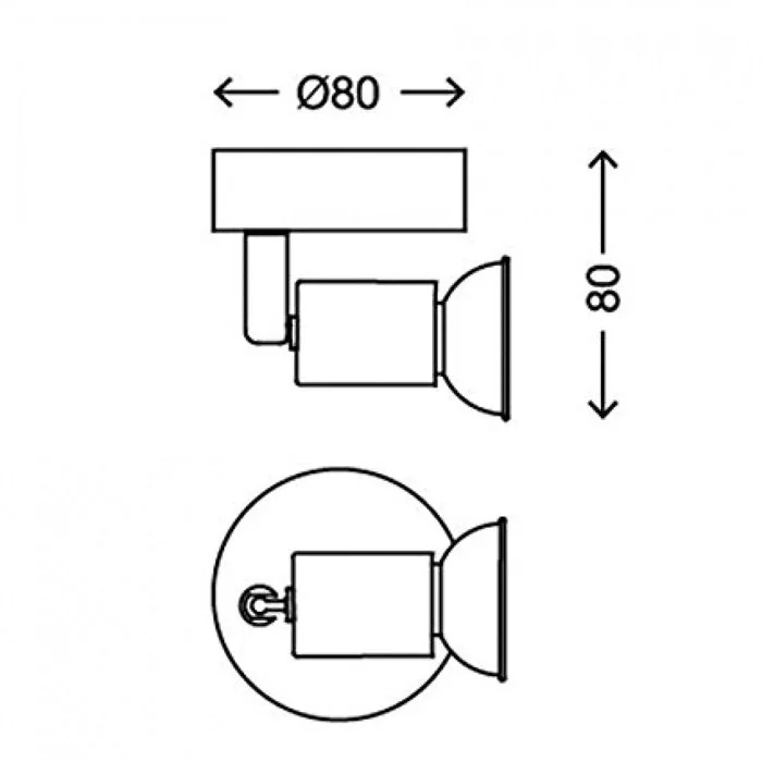 Briloner PICCO LED Wandleuchte titanfarbig – schwenk- & drehbarer GU10 Spot, warmweiß 3000K