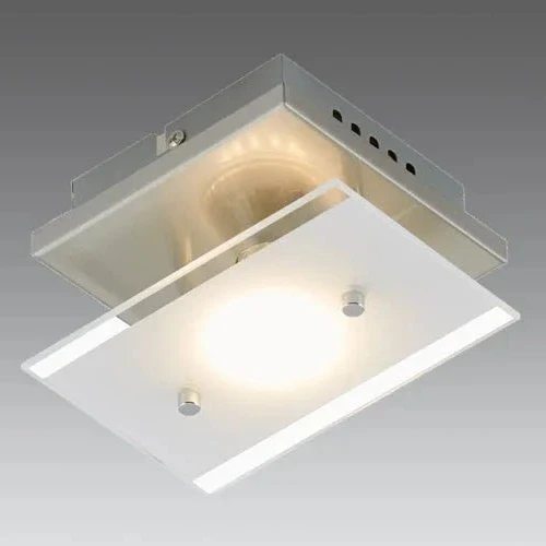 Kleine LED Wandlampe Deckenlampe aus Glas satiniert 12x15cm