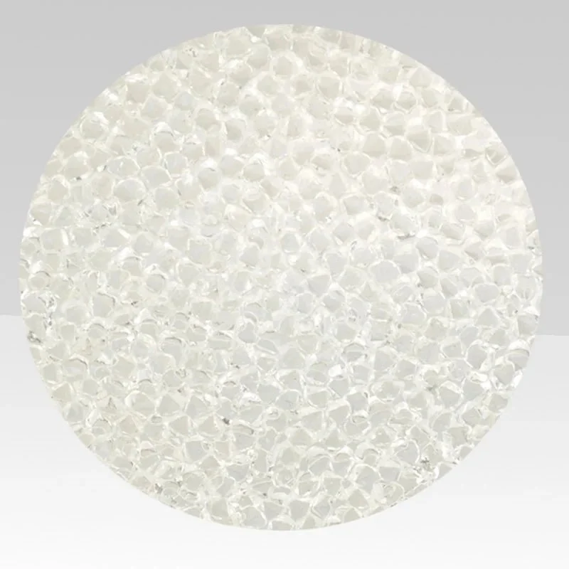 Runde LED Deckenleuchte NOVO Glas weiß mit Glitzer-Dekor 25cm