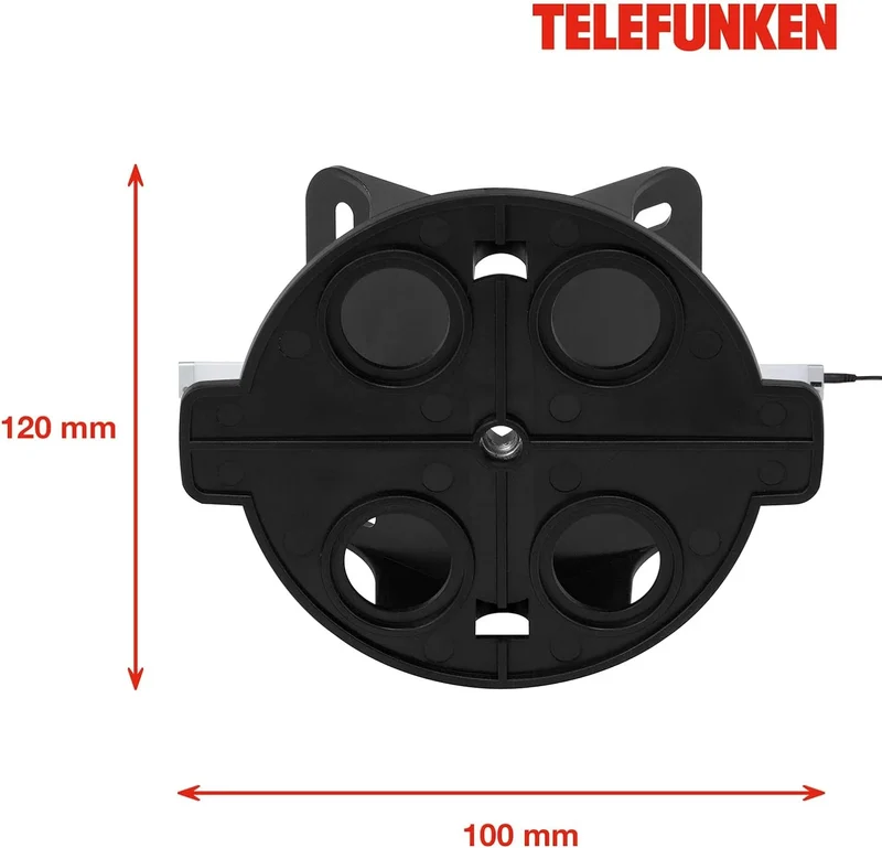 Adapter zur Eckbefestigung von Bewegungsmeldern schwarz Kunststoff 100x51 mm | Briloner